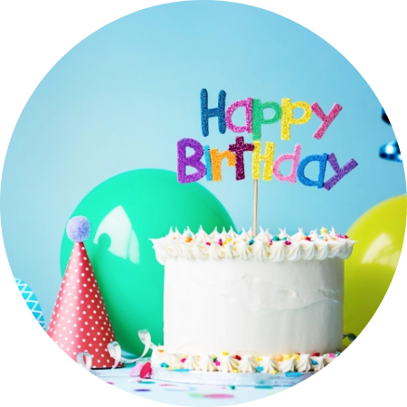 impreza urodzinowa tort napis happy birthday